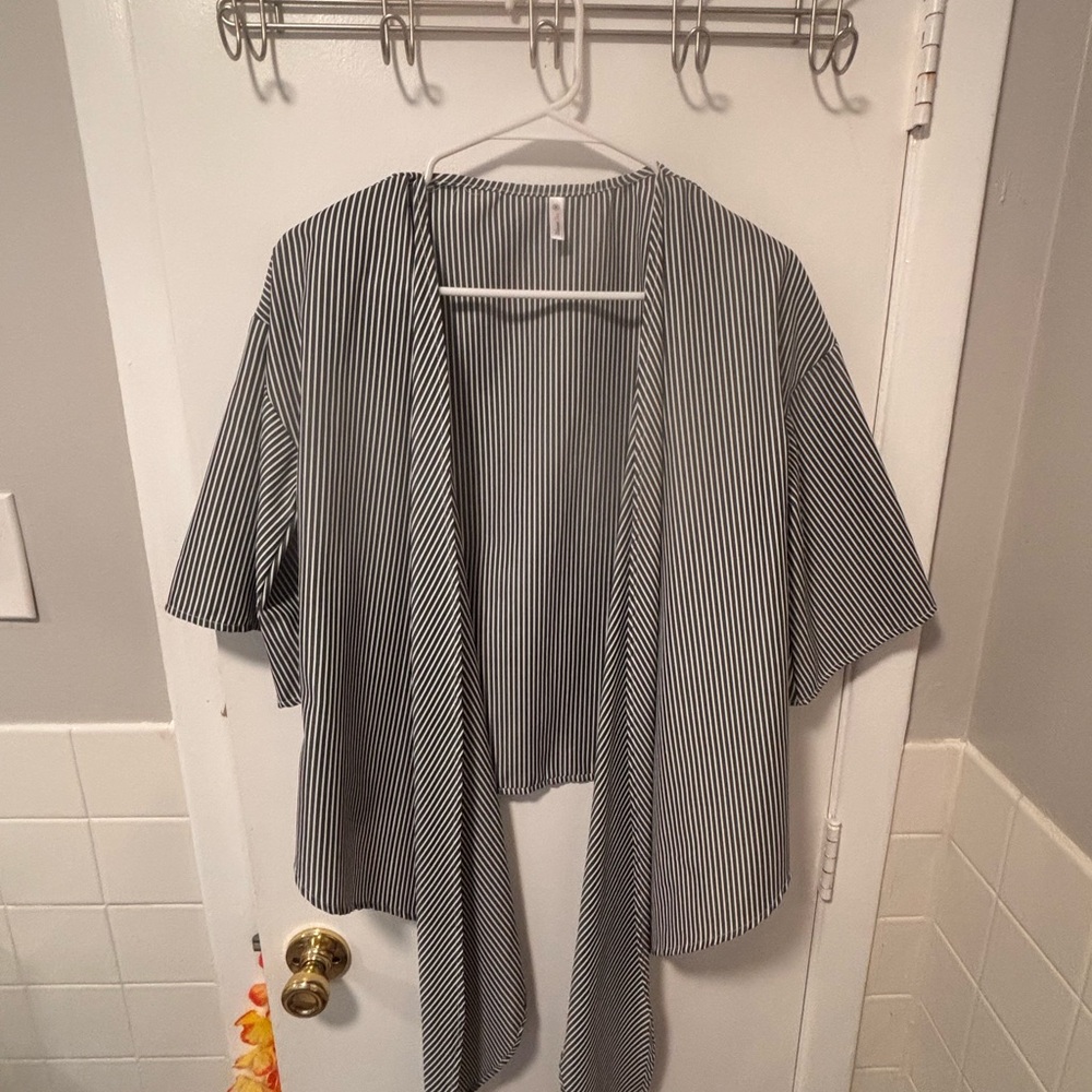 Striped Black and White Women's Blouse